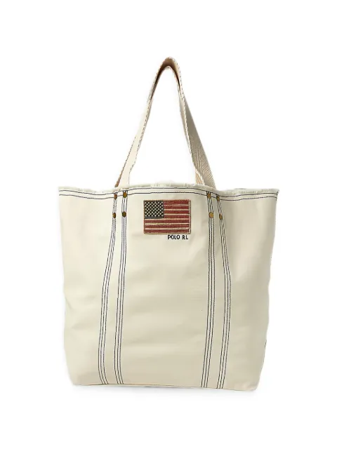 Polo Ralph Lauren flag-patch canvas shoulder bag