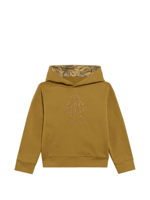 Roberto Cavalli Junior logo-embroidered hoodie