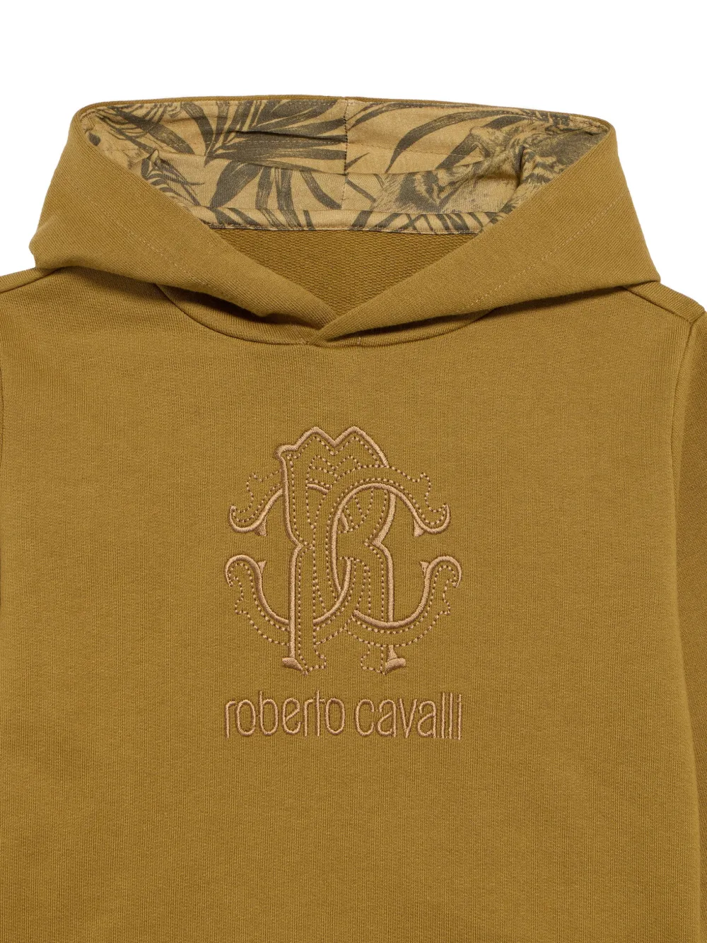 Roberto Cavalli Junior Hoodie met geborduurd logo Bruin