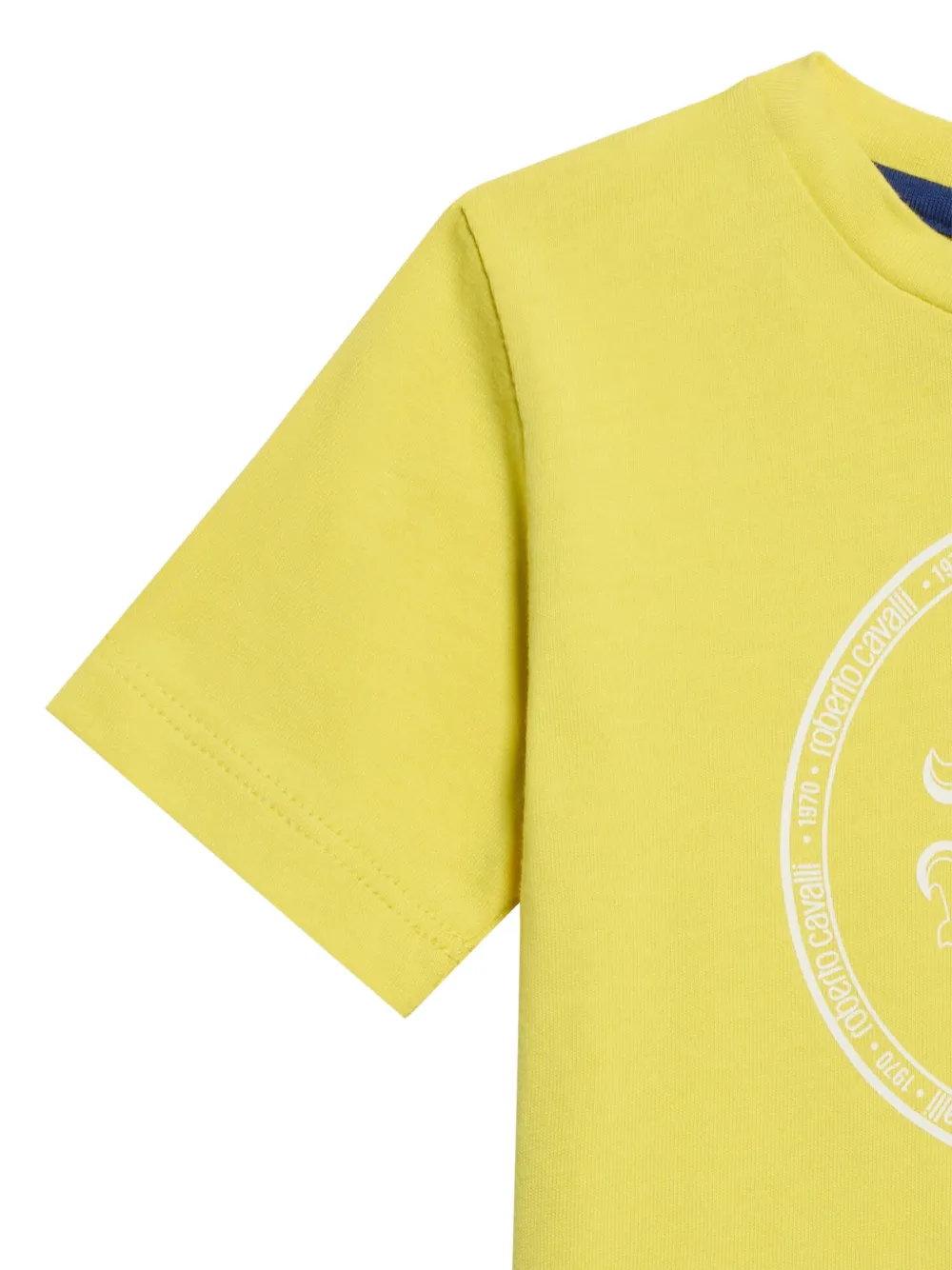 Roberto Cavalli Junior T-shirt met logoprint Geel