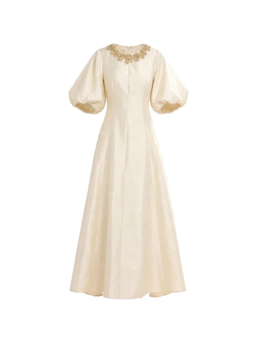 Baruni Jawher embellished puff-sleeve maxi gown
