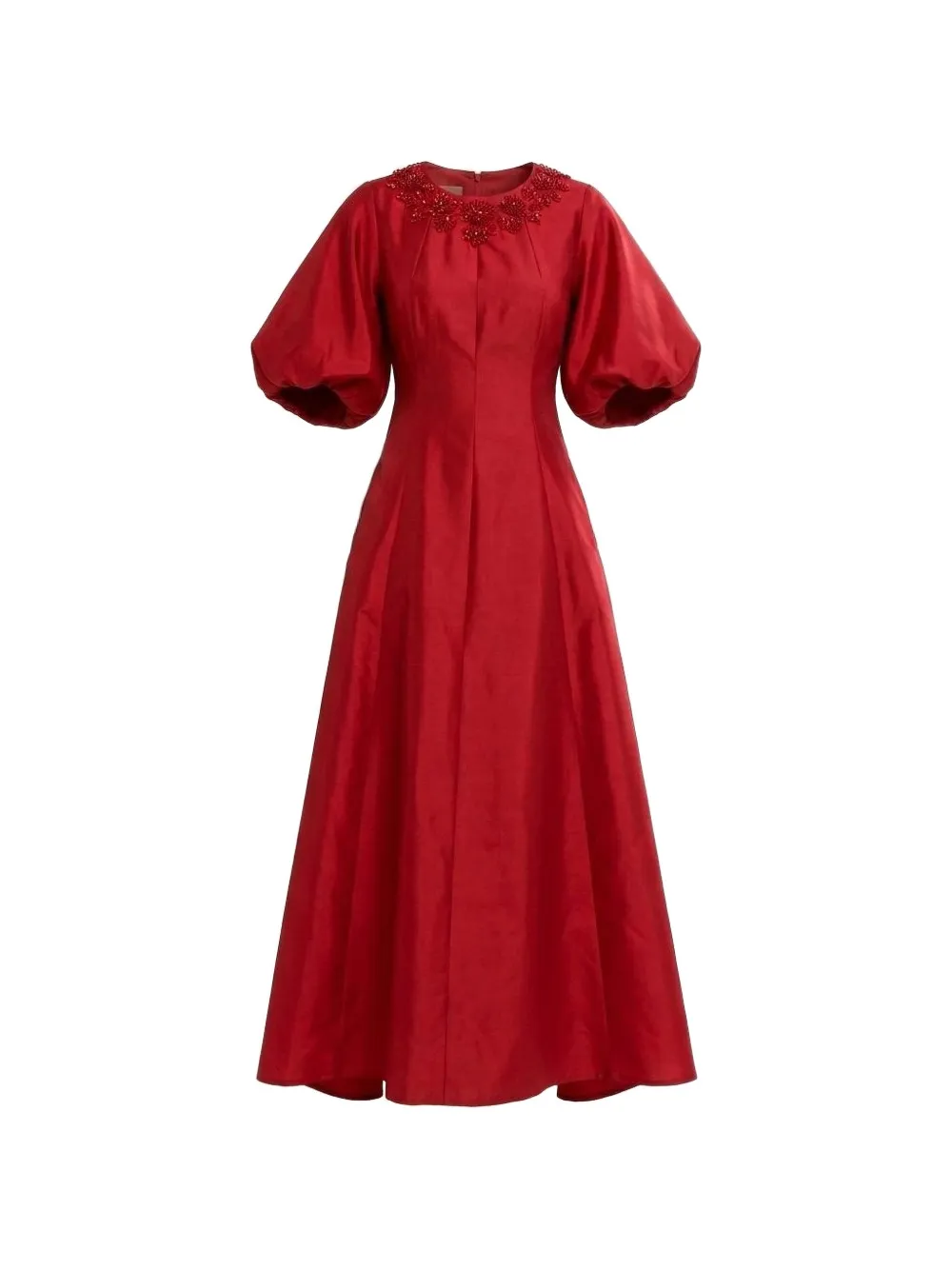 Baruni Abito da sera lungo Jawher con perline - Rosso