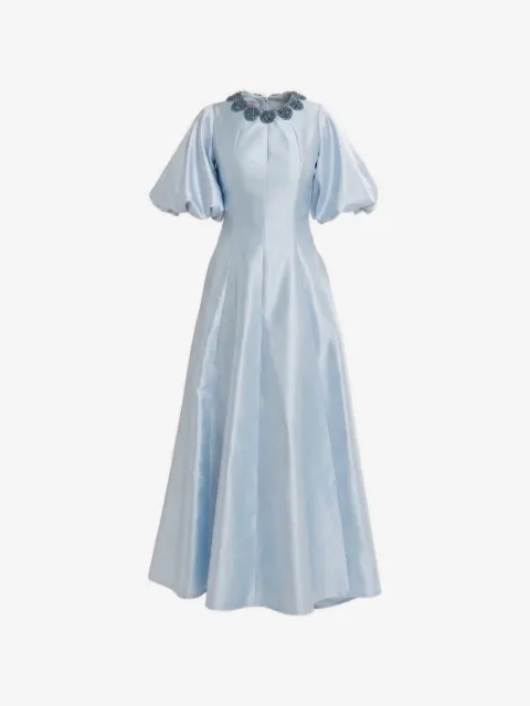 Baruni Jawher beaded-collar maxi gown