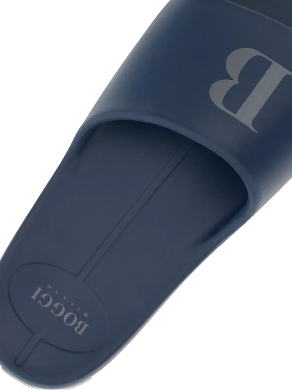 Boggi Milano Slippers met logoprint Blauw