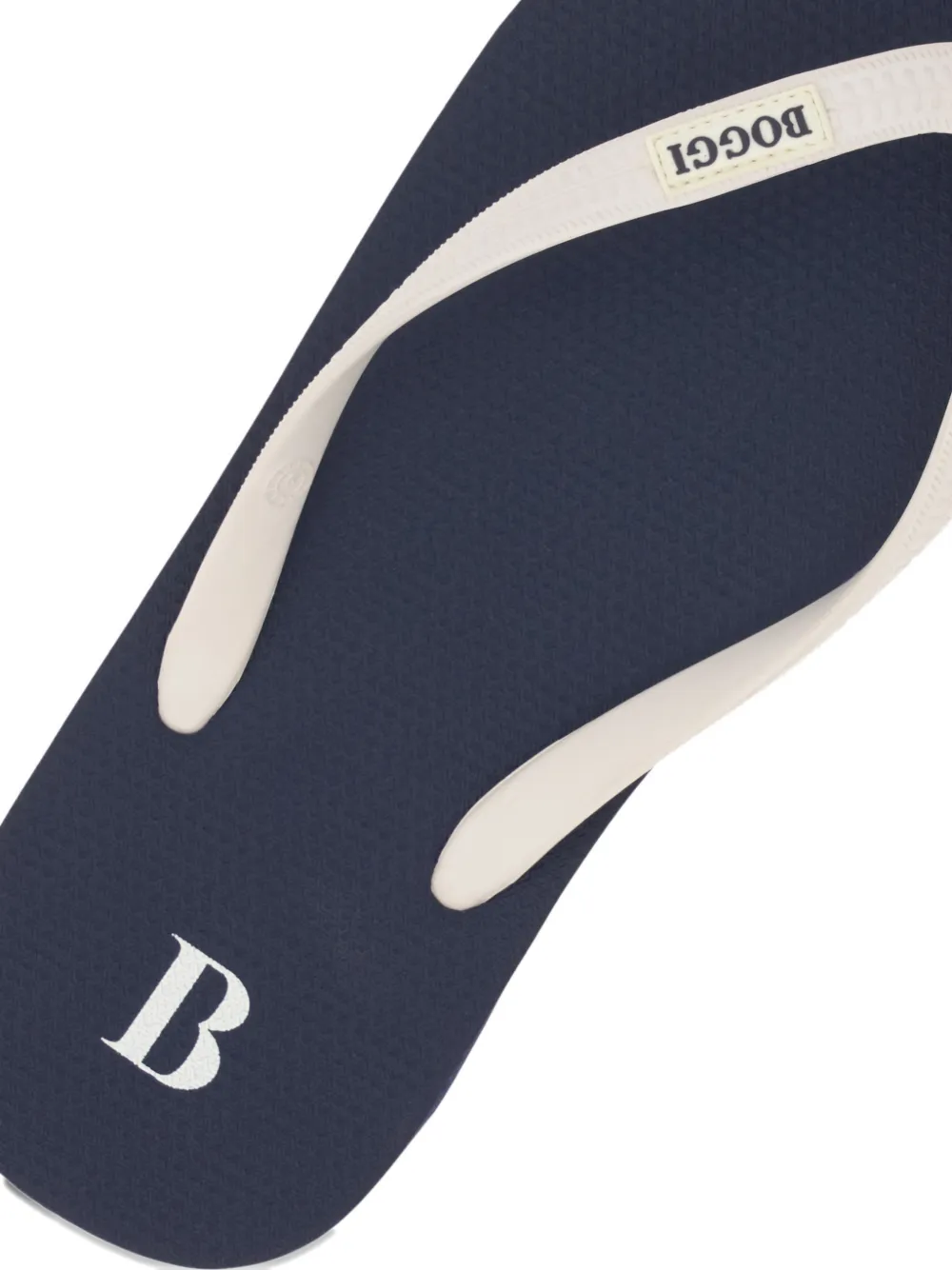 Boggi Milano Slippers met logo-applicatie Blauw