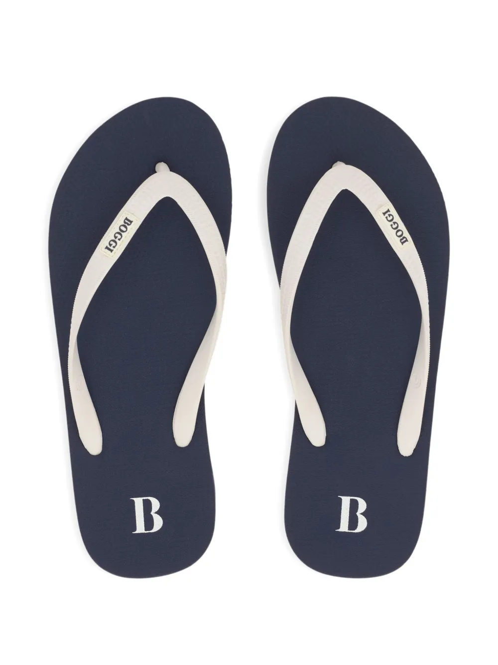 Boggi Milano Slippers met logo-applicatie Blauw