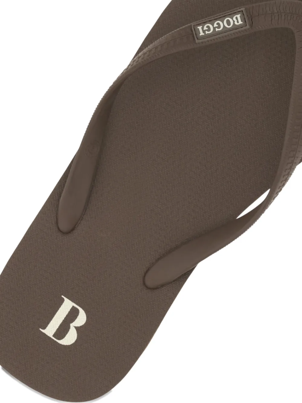 Boggi Milano Slippers met logo-applicatie Bruin