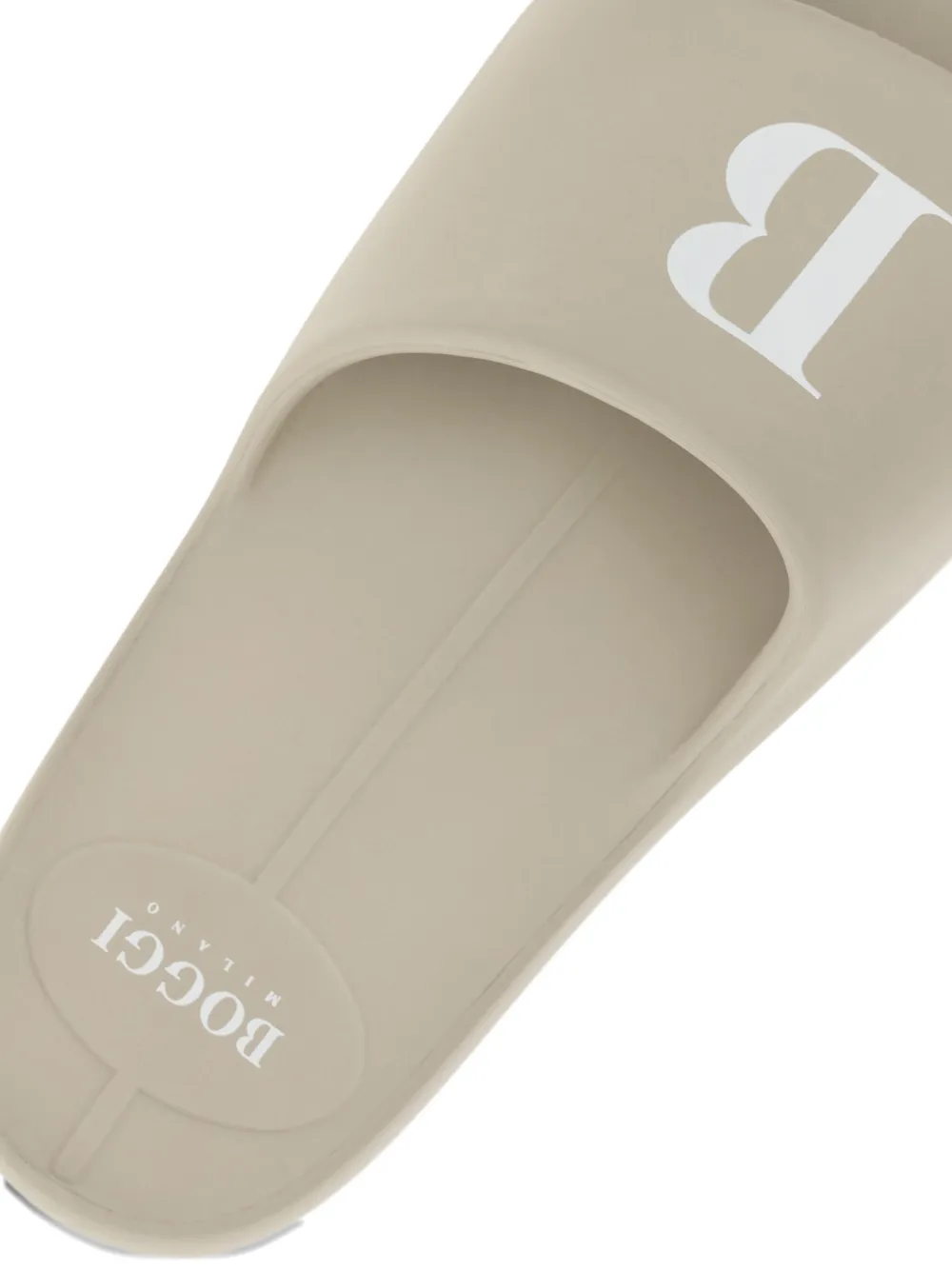 Boggi Milano Slippers met logoprint Beige