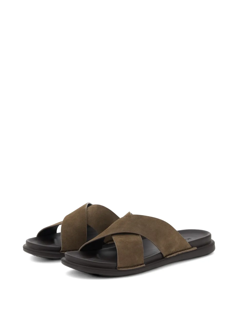 Boggi Milano crossover-strap suede sandals Bruin