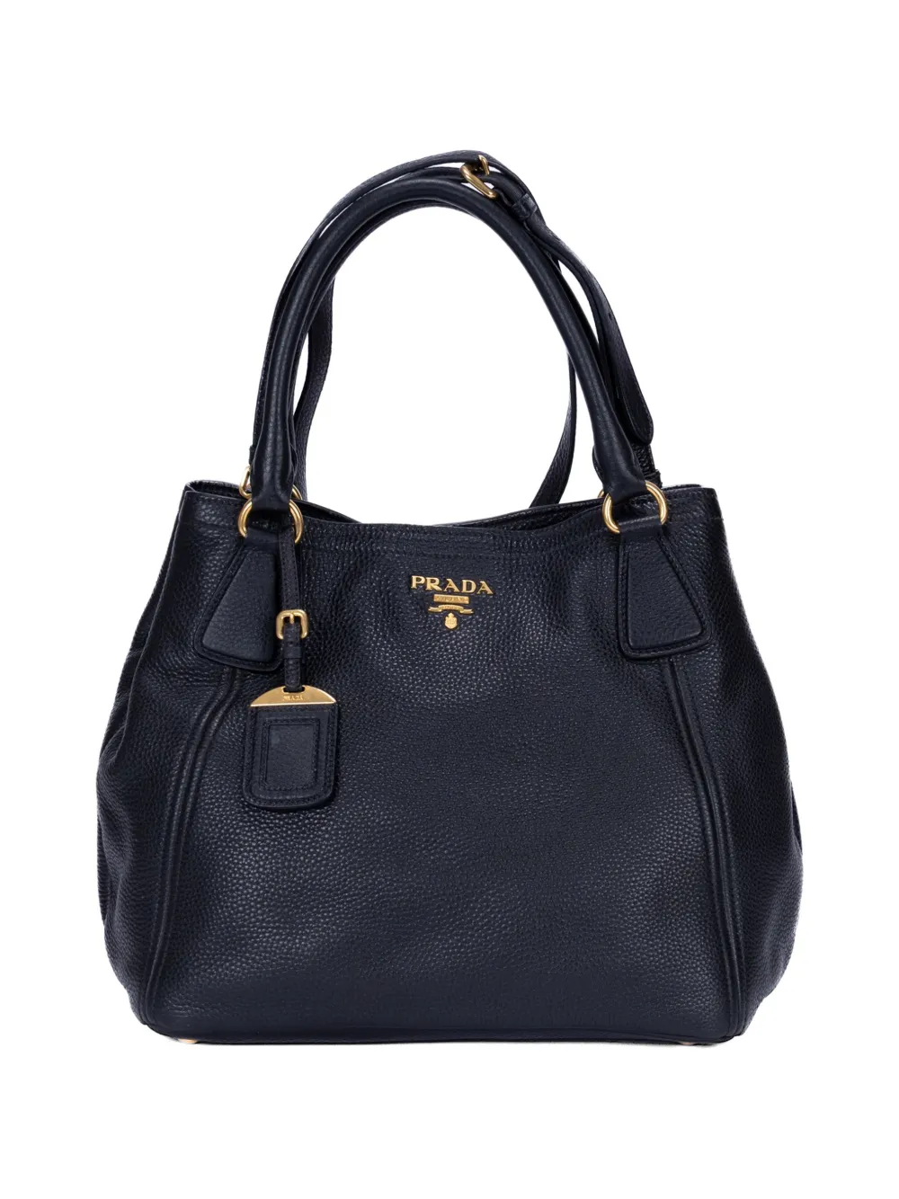 Prada Pre-Owned logo-plaque tote bag - Nero