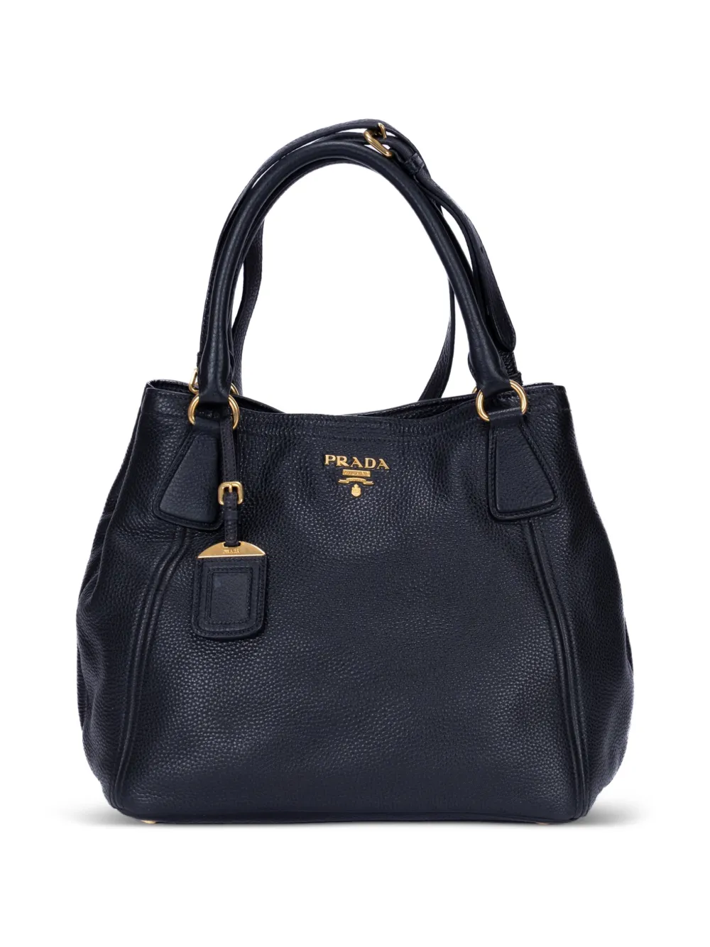 Prada Pre-Owned logo-plaque tote bag - Nero