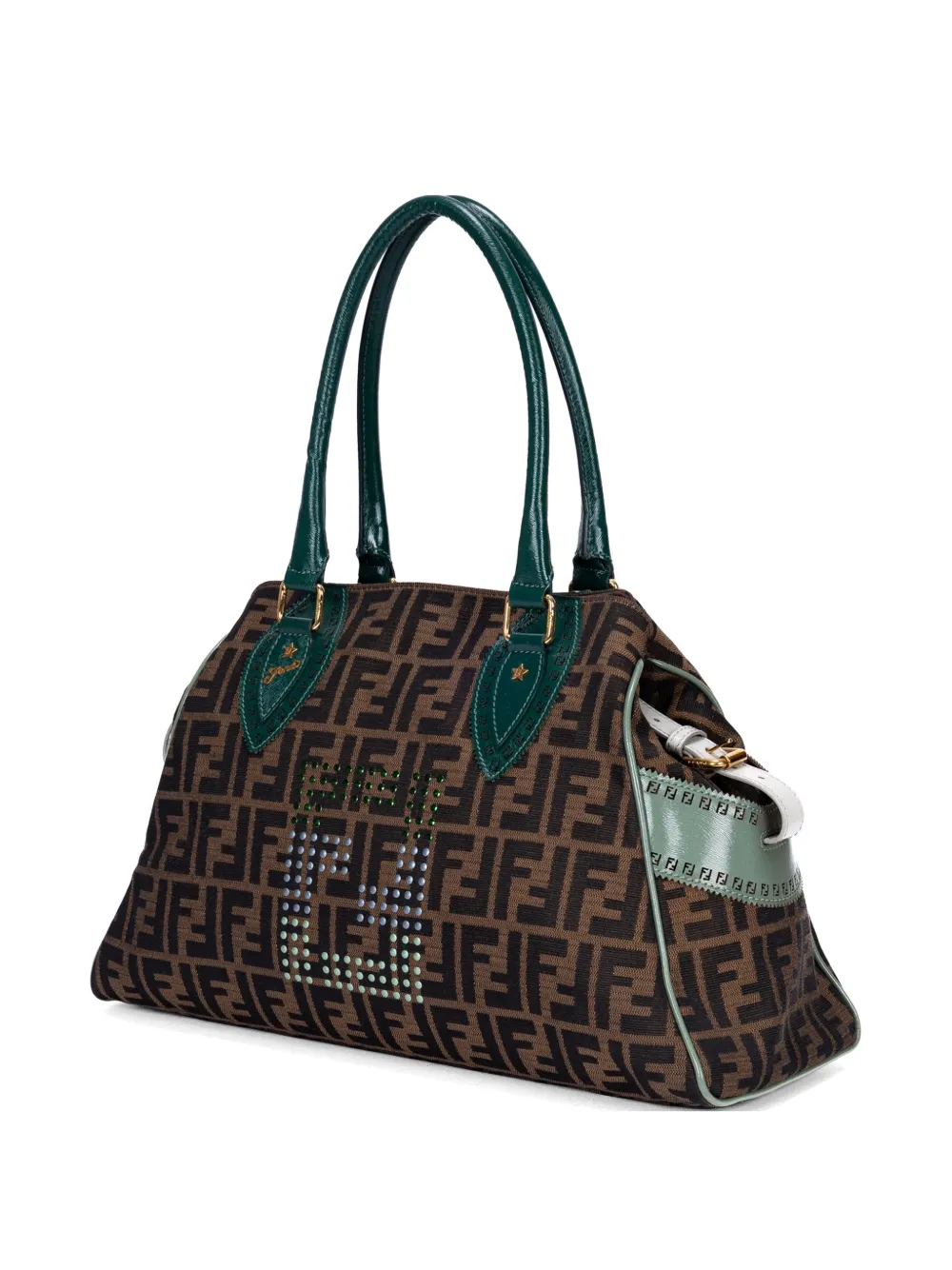  Fendi Pre-owned Du Jour Star Zucca Tote Bag - Marron 