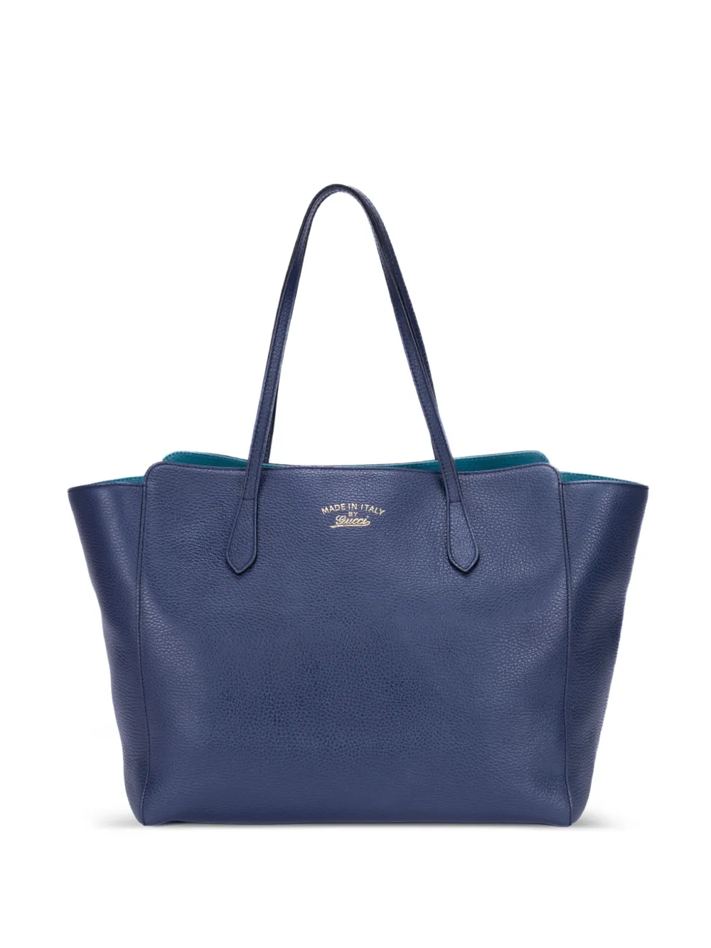 Gucci Pre-Owned Swing leather tote bag - Blu