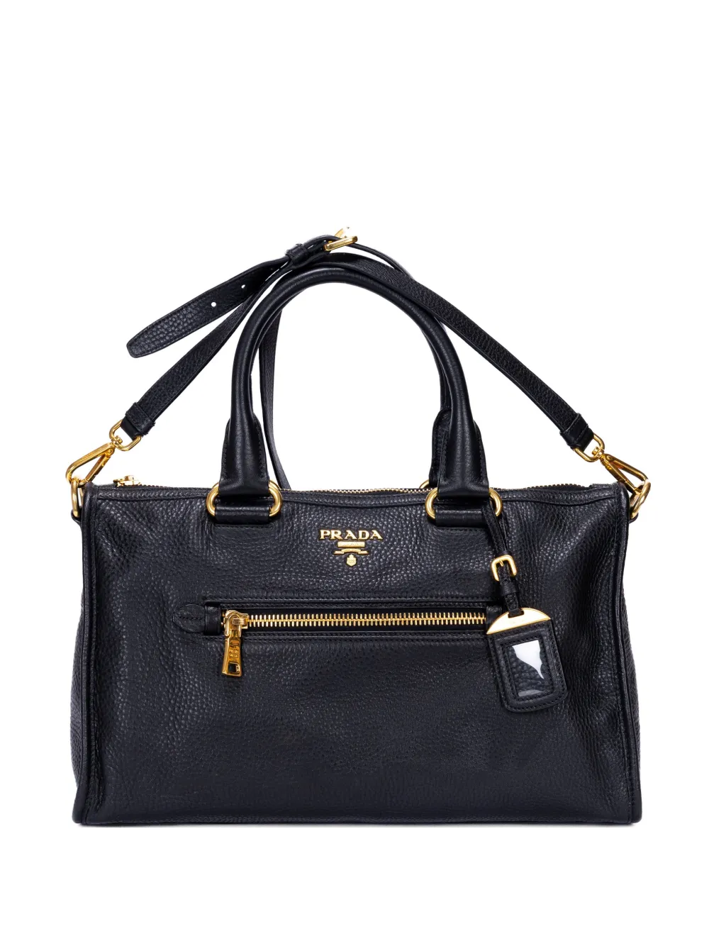 Prada Pre-Owned Motor grained leather tote bag - Nero