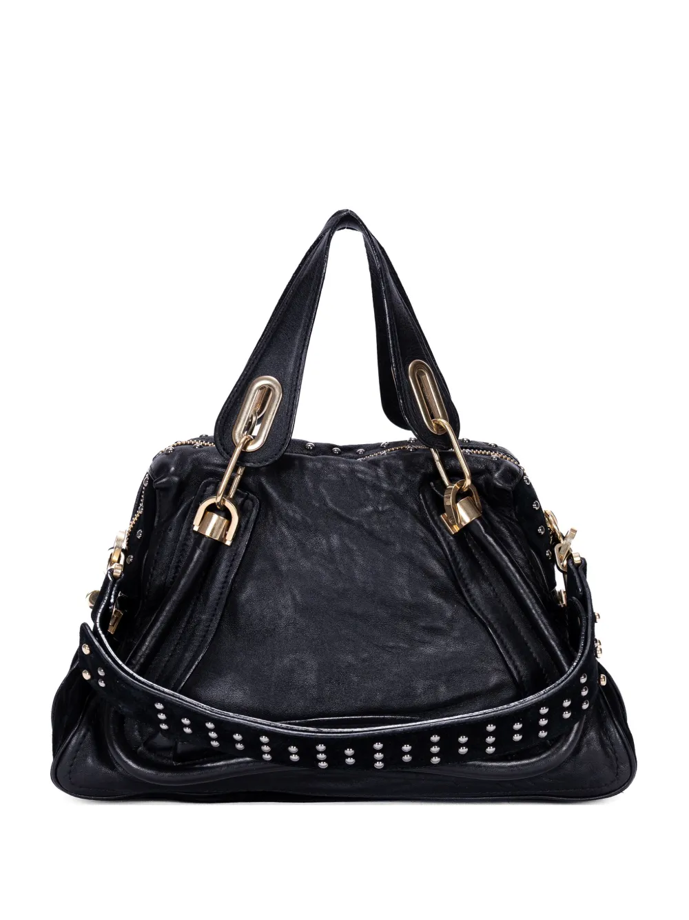 Chloé Pre-Owned Paraty studded shoulder bag - Nero