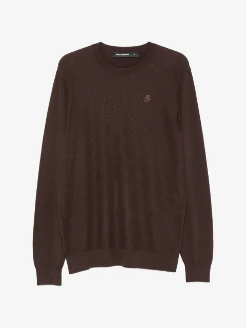 Karl Lagerfeld sweat en maille gauffrée à logo brodé