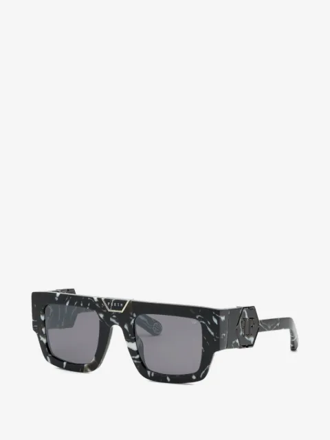 Philipp Plein marbled square-frame sunglasses