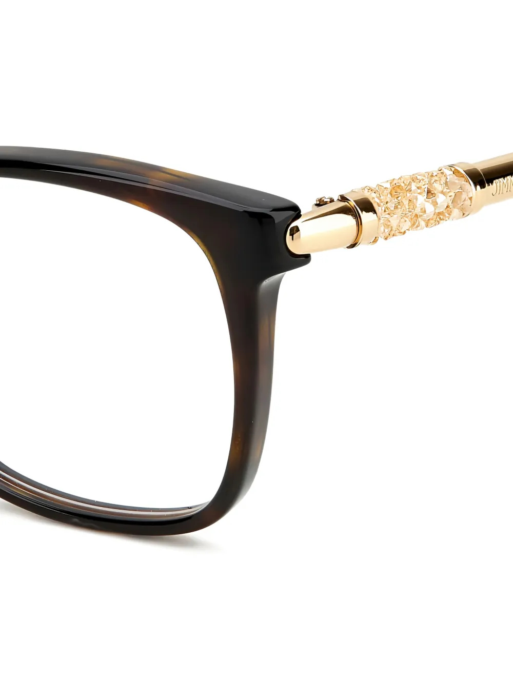 Jimmy Choo Eyewear Zonnebril verfraaid met kristallen Bruin