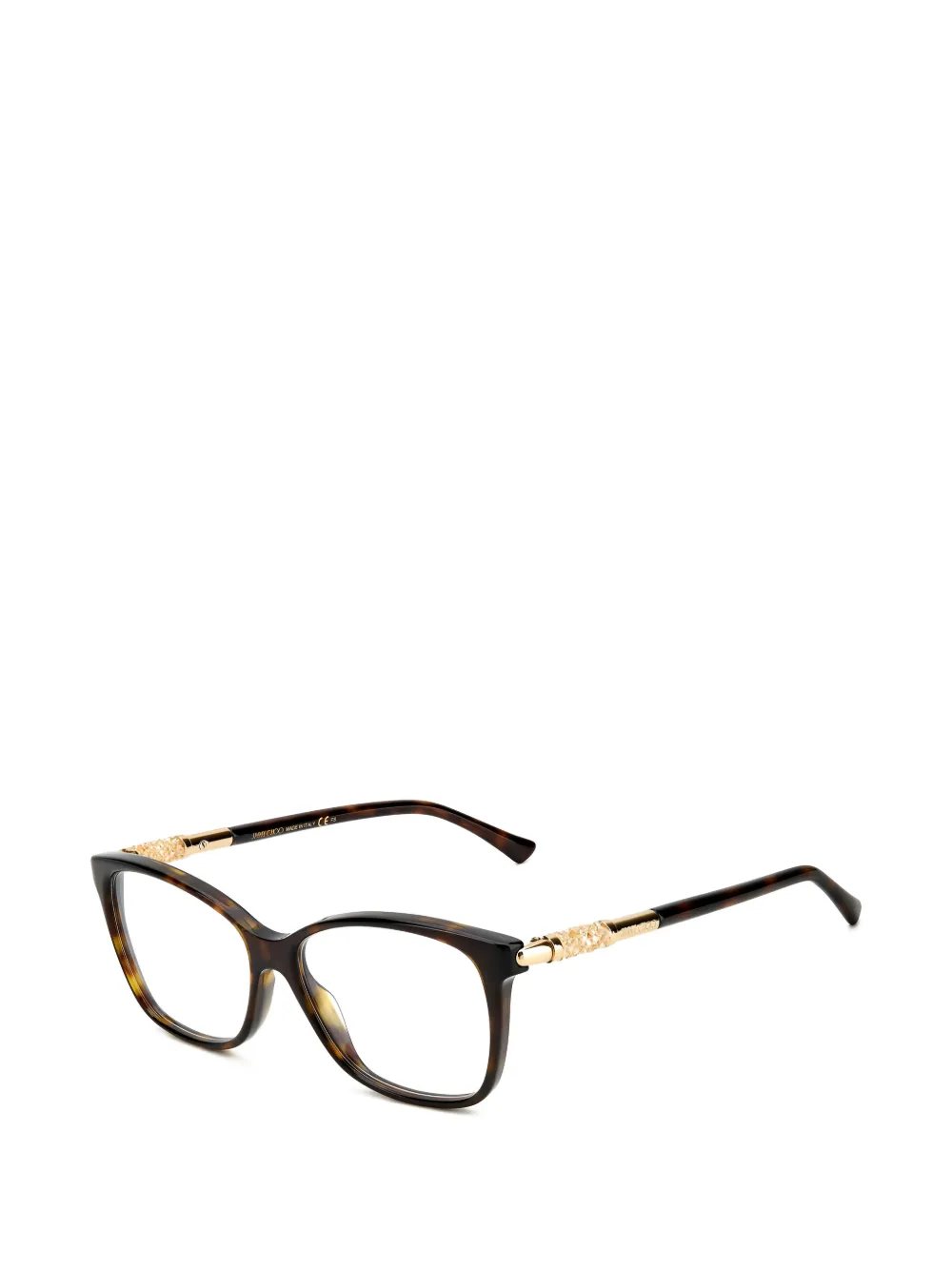 Jimmy Choo Eyewear Zonnebril verfraaid met kristallen Bruin