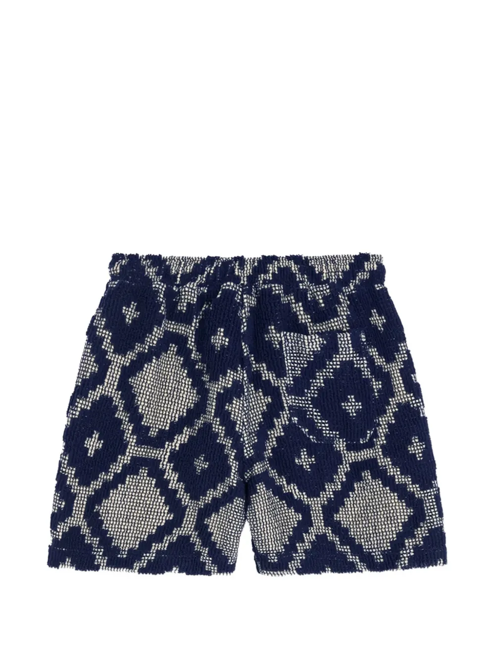 OAS Company Shorts met geometrisch jacquard Blauw