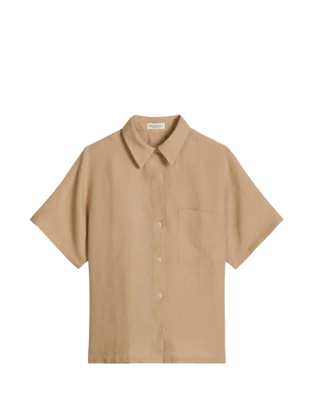 Marc O'Polo chest-pocket short-sleeve blouse - Toni neutri
