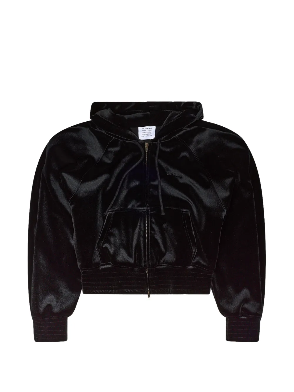 VETEMENTS zip-up hoodie - Black