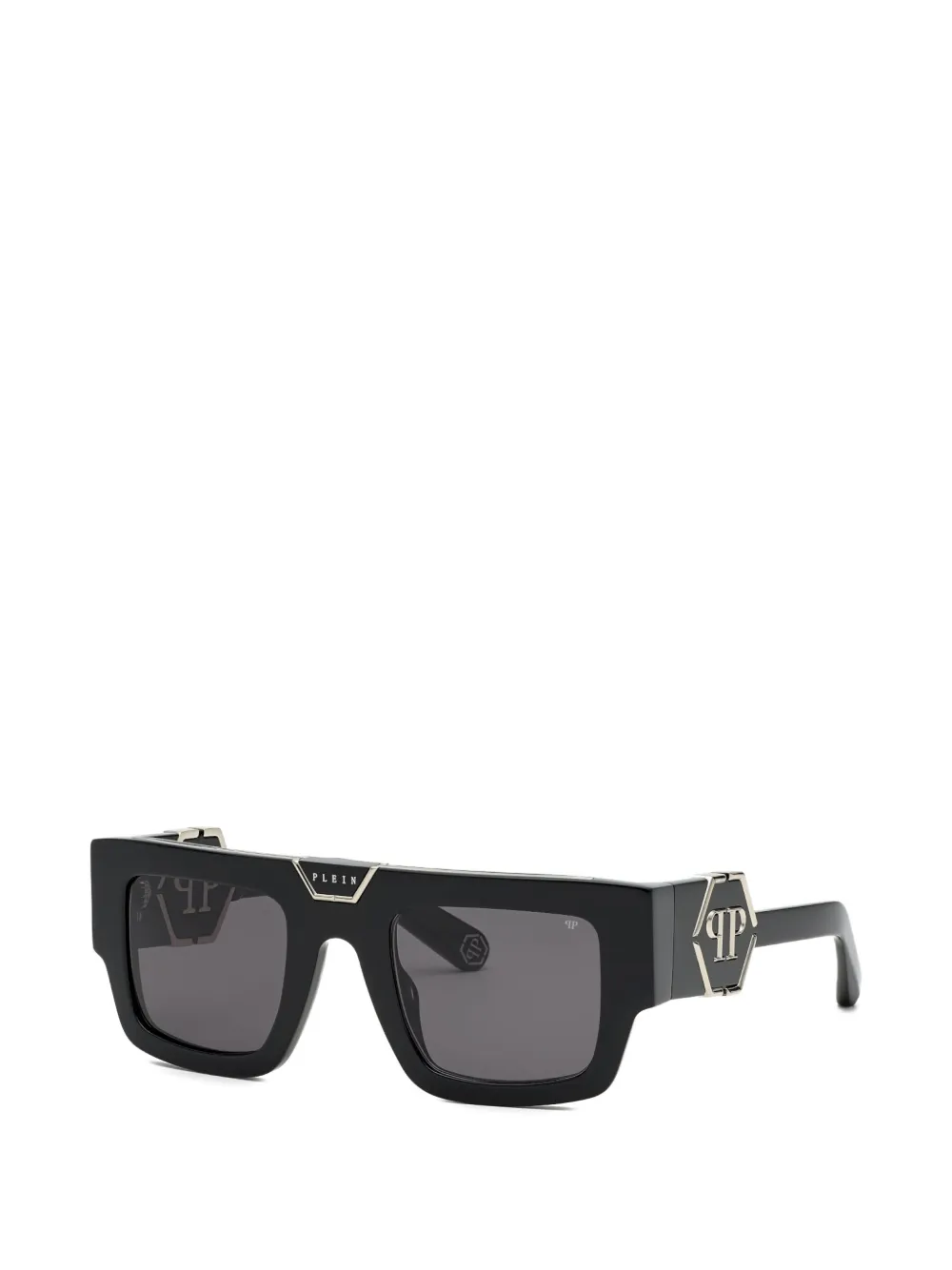 Philipp Plein square-frame logo-plaque sunglasses - Nero
