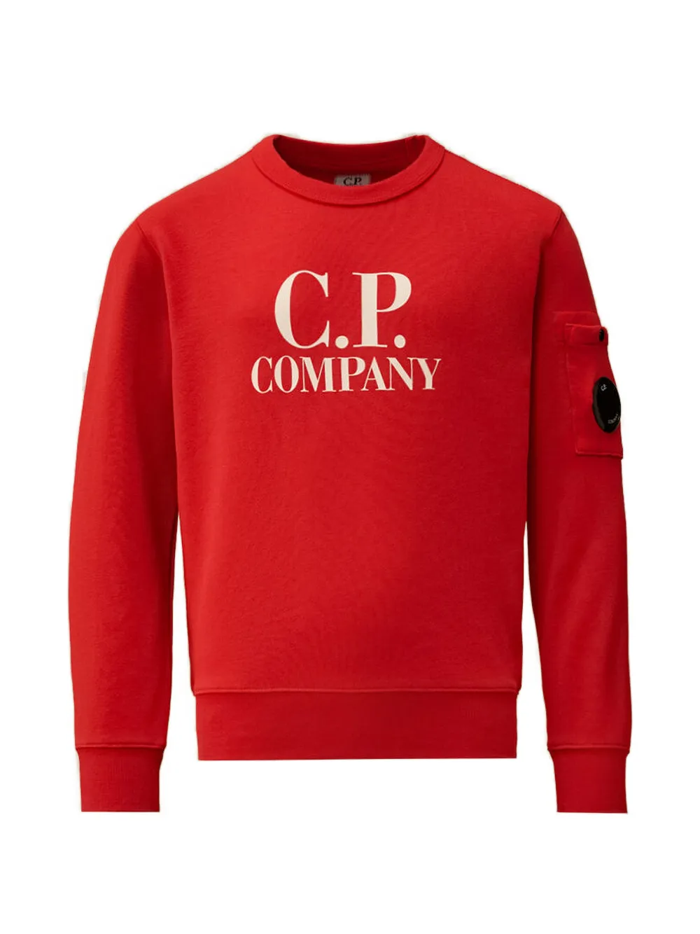 C.P. Company Kids logo-print Lens-detail sweatshirt - Rosso