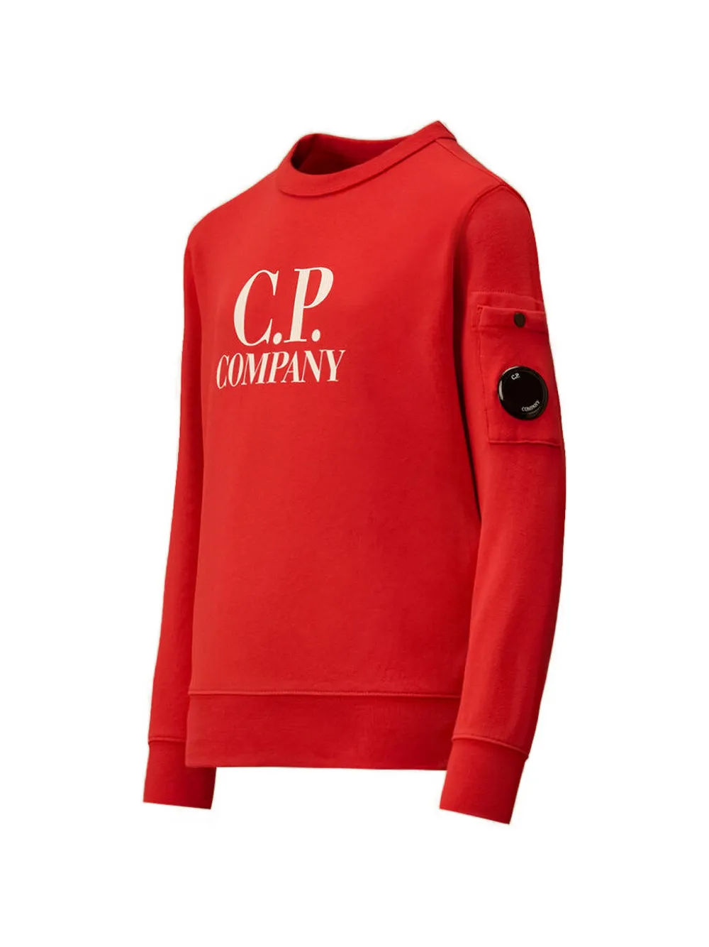 C.P. Company Kids Sweater met Lens-detail en logo-print Rood