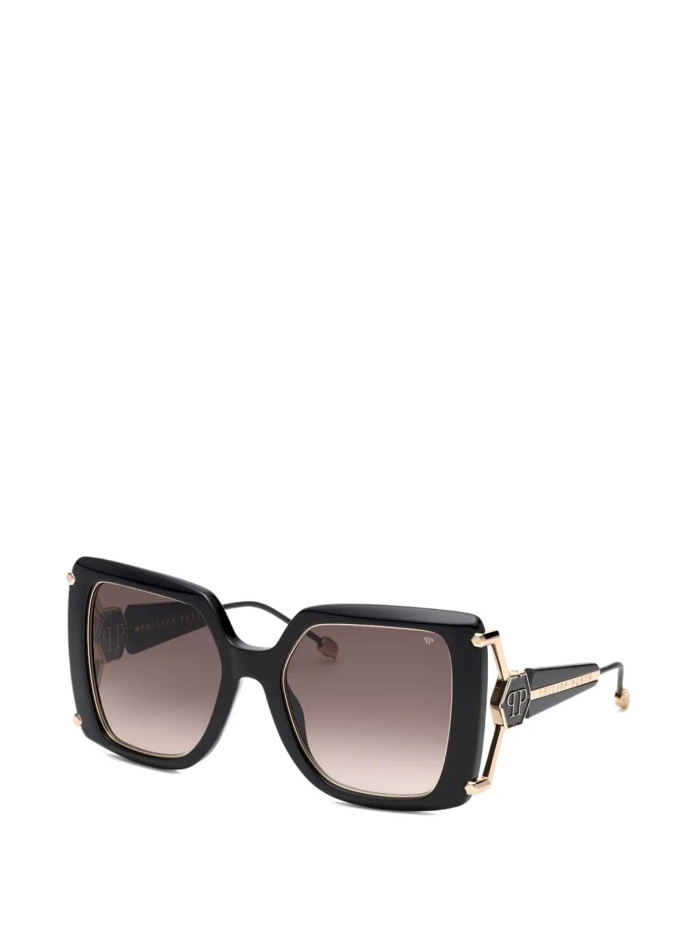 Philipp Plein Eyewear Occhiali da sole squadrati con effetto sfumato - Nero