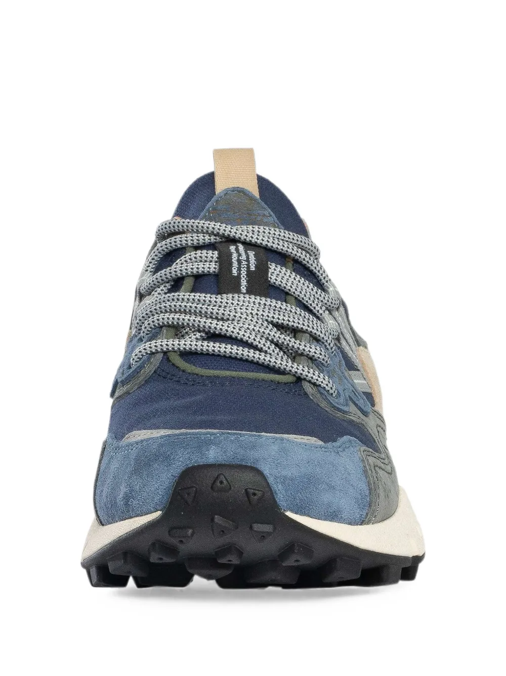 FLOWER MOUNTAIN panelled perforated sneakers Blauw