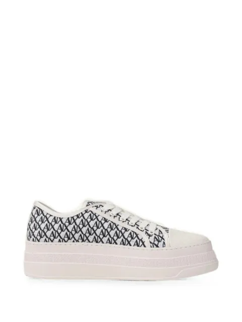 Armani Exchange AX monogram-print flatform sneakers