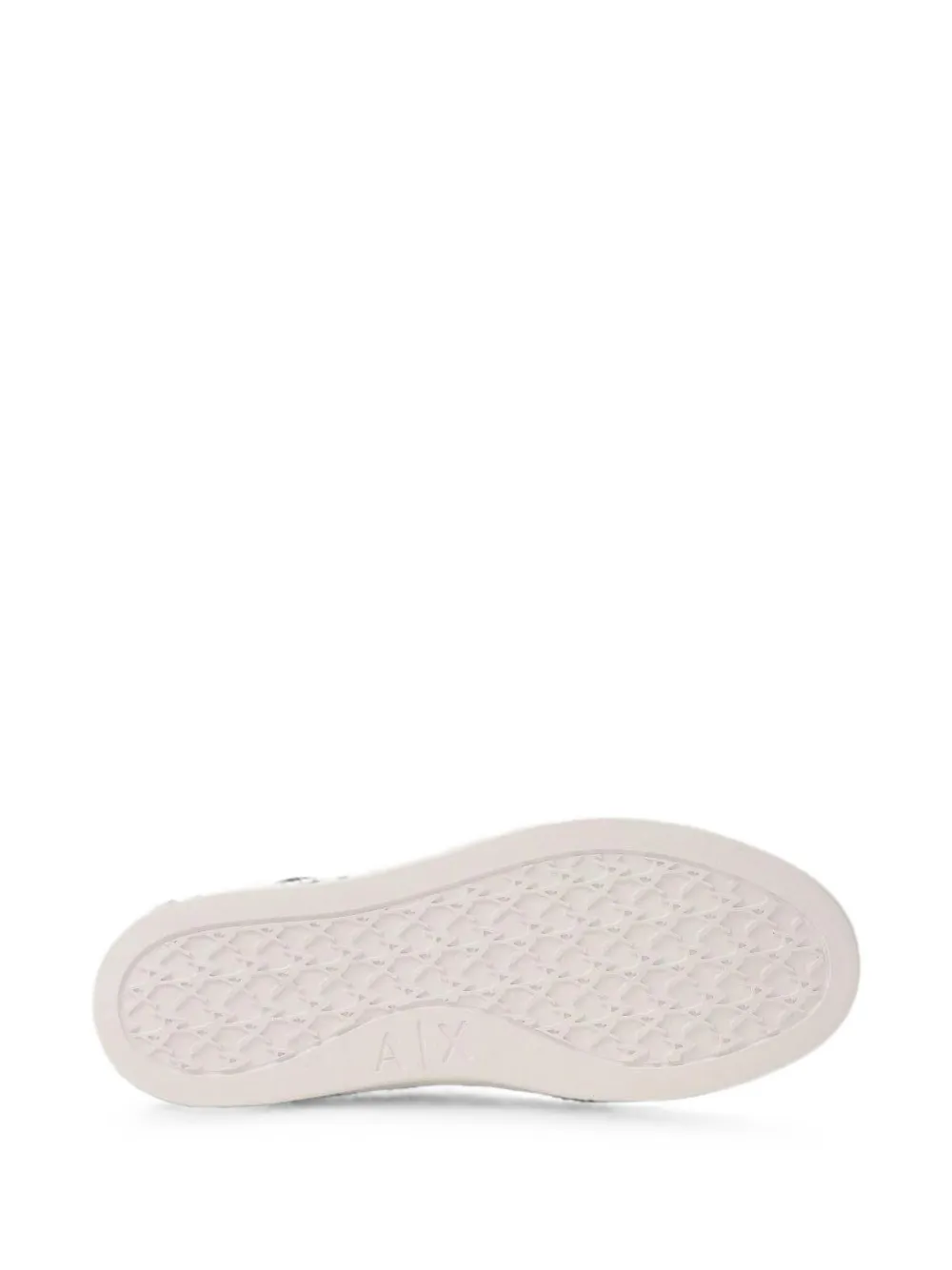 Armani Exchange AX monogram-print flatform sneakers Wit