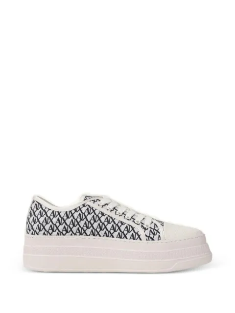 Armani Exchange AX monogram-print flatform sneakers