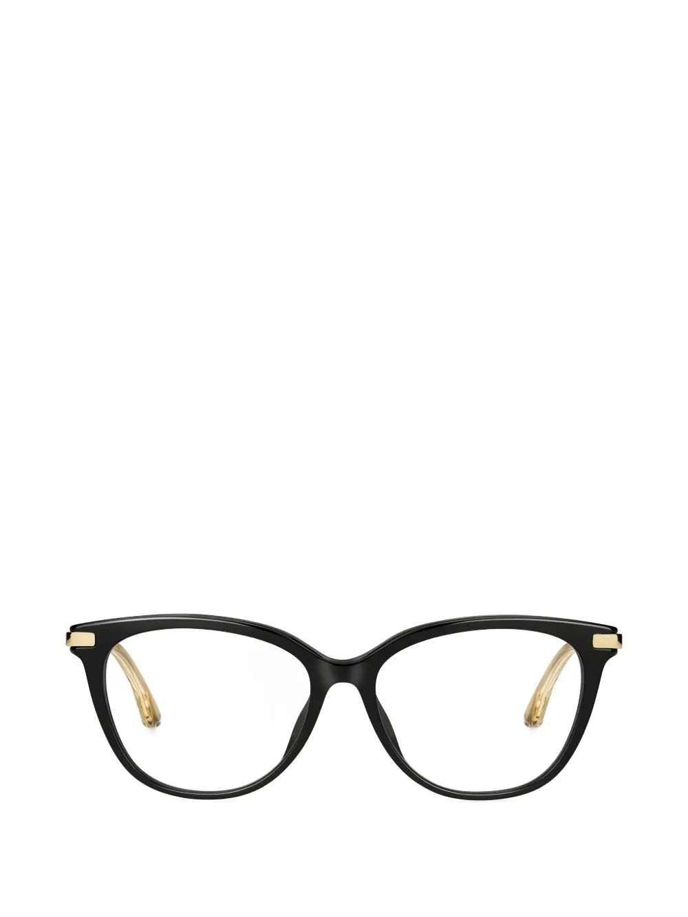 Jimmy Choo Eyewear cat-eye frame wavy-temple glasses - Nero
