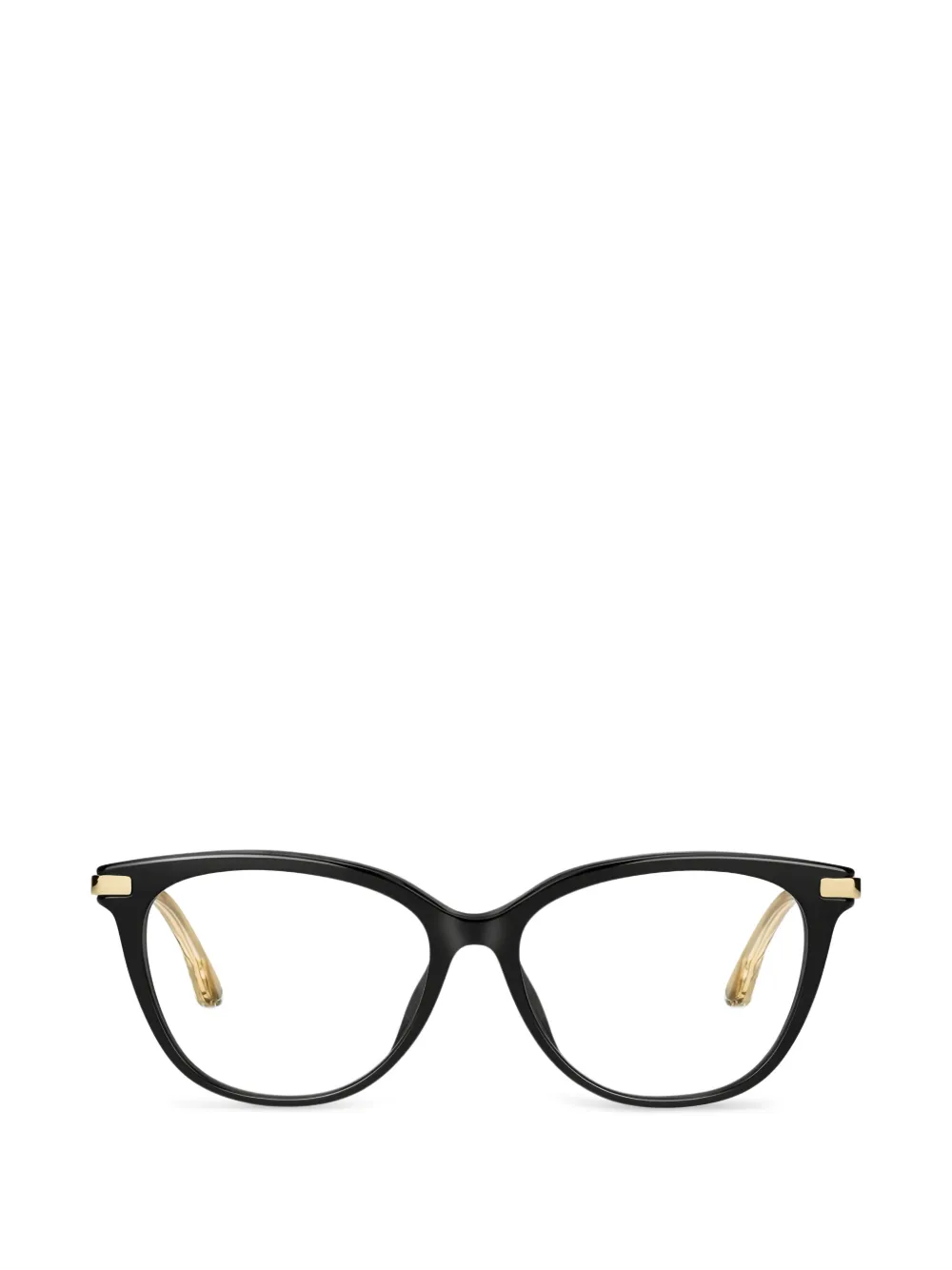 Jimmy Choo Eyewear cat-eye frame wavy-temple glasses - Nero