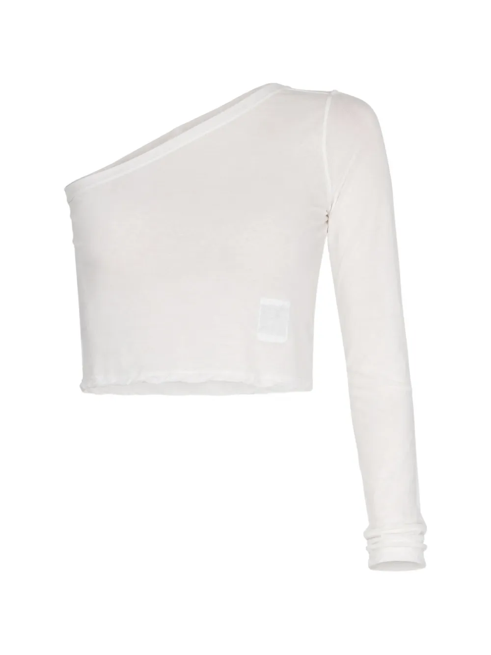 Rick Owens DRKSHDW Ziggy T one-shoulder cropped top - Weiß