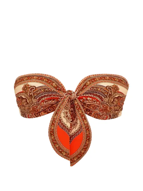 ZIMMERMANN Mahon paisley-print bikini top
