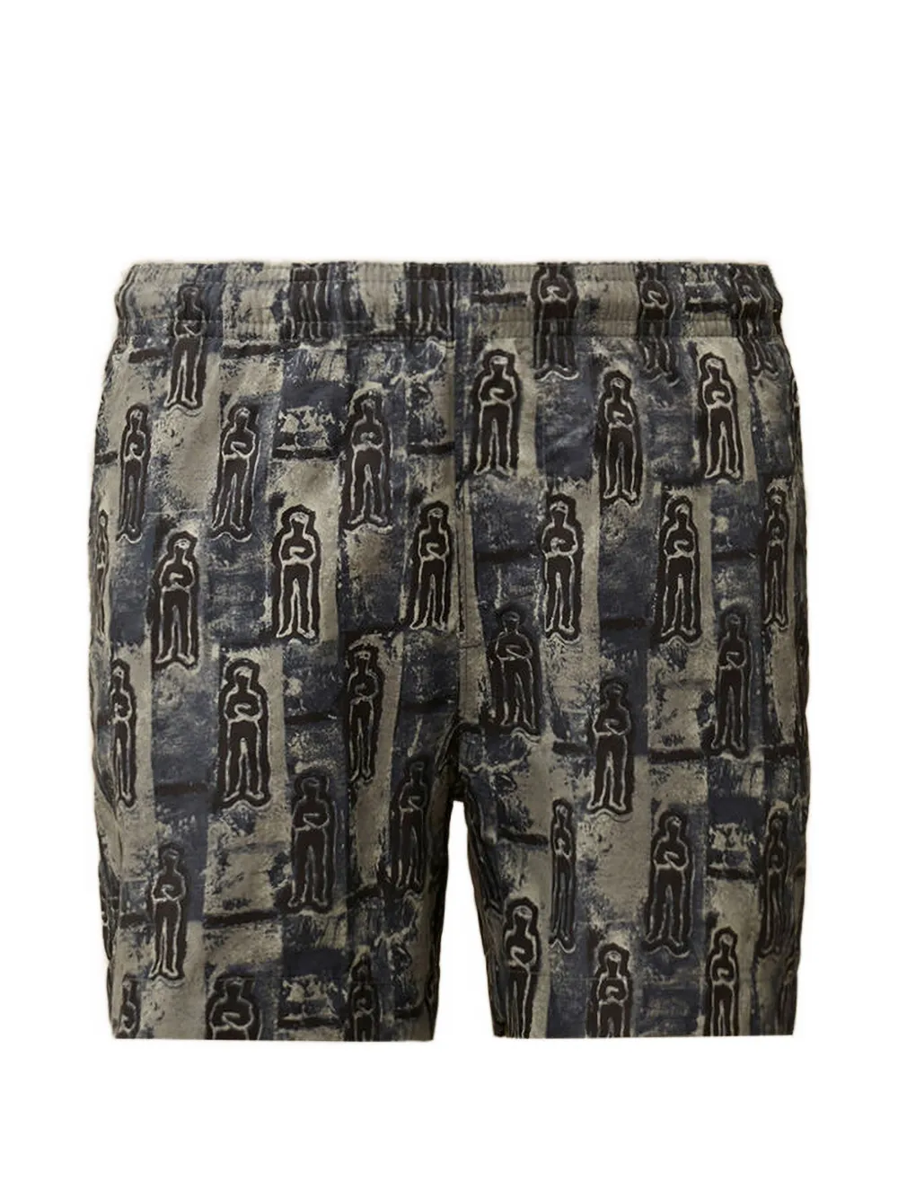 C.P. Company Kids U16 graphic-print elasticated-waistband shorts - Blu