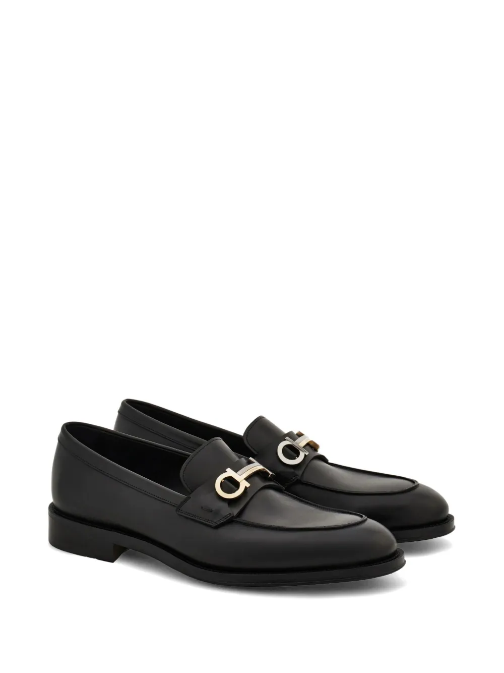 Ferragamo Gancini-ornament loafers Zwart