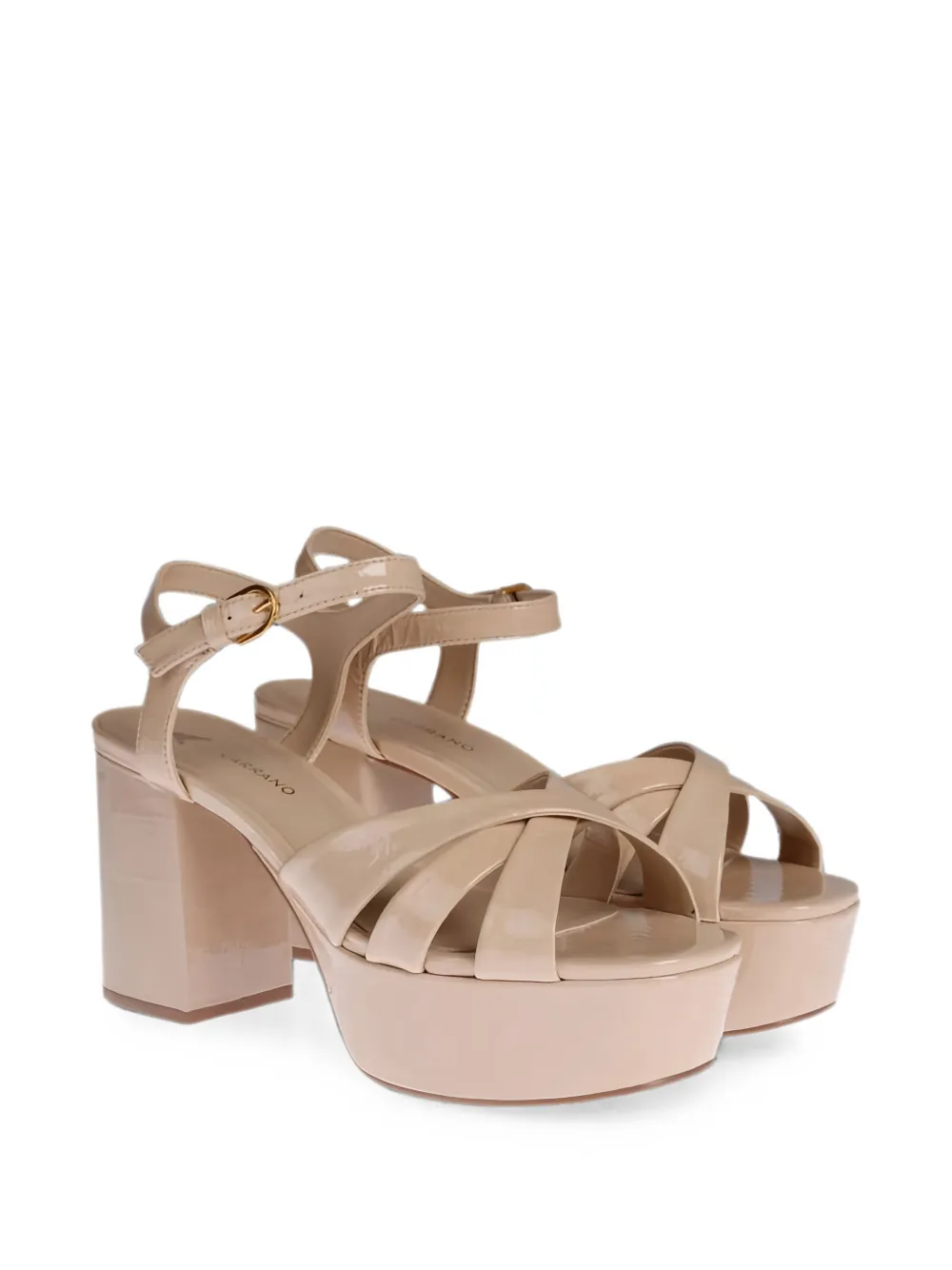 CARRANO criss-cross platform sandals Beige