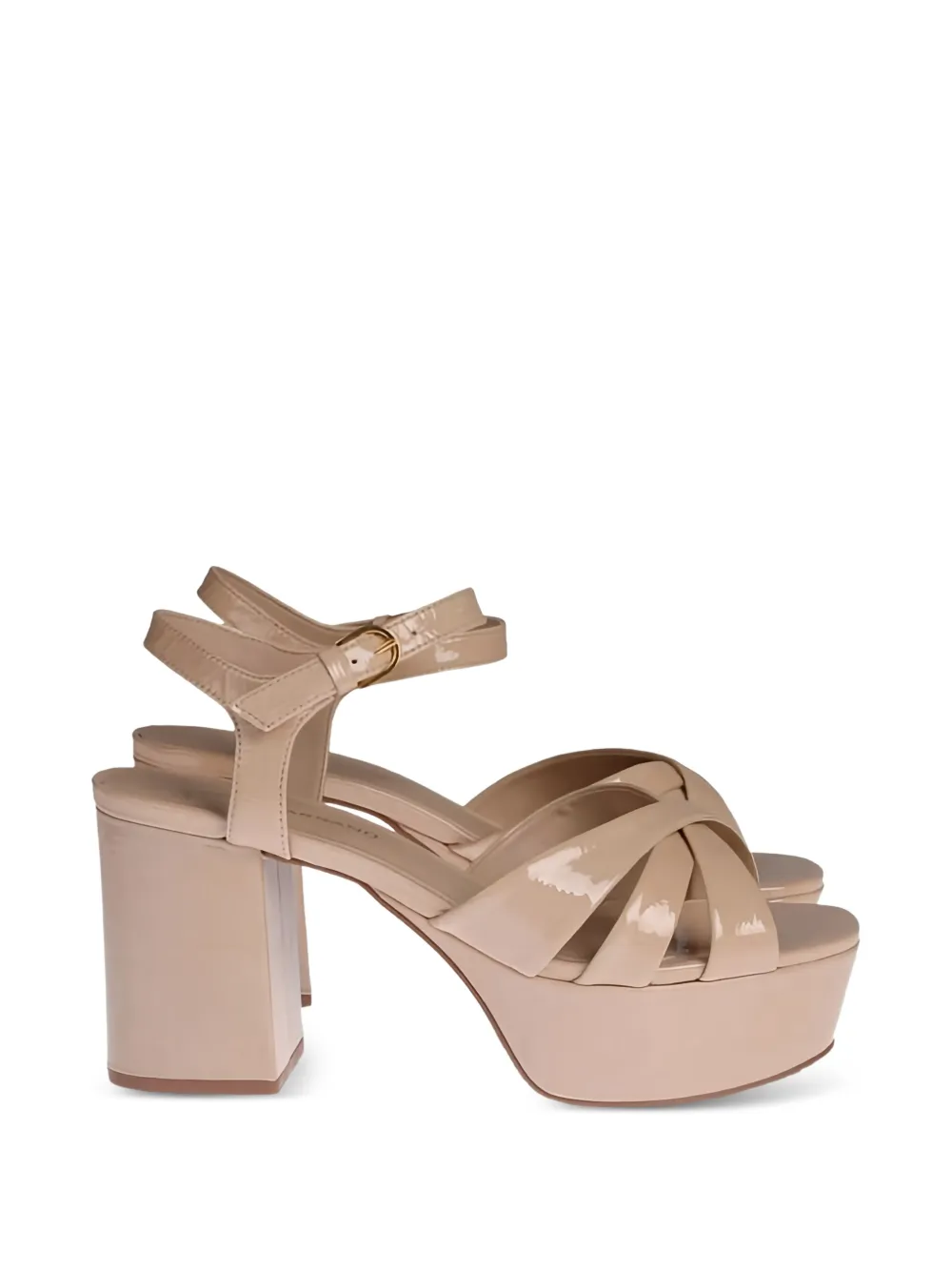 CARRANO criss-cross platform sandals Beige
