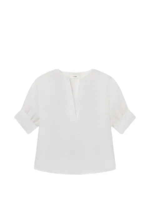 FRAME top The Linen con cuello en V