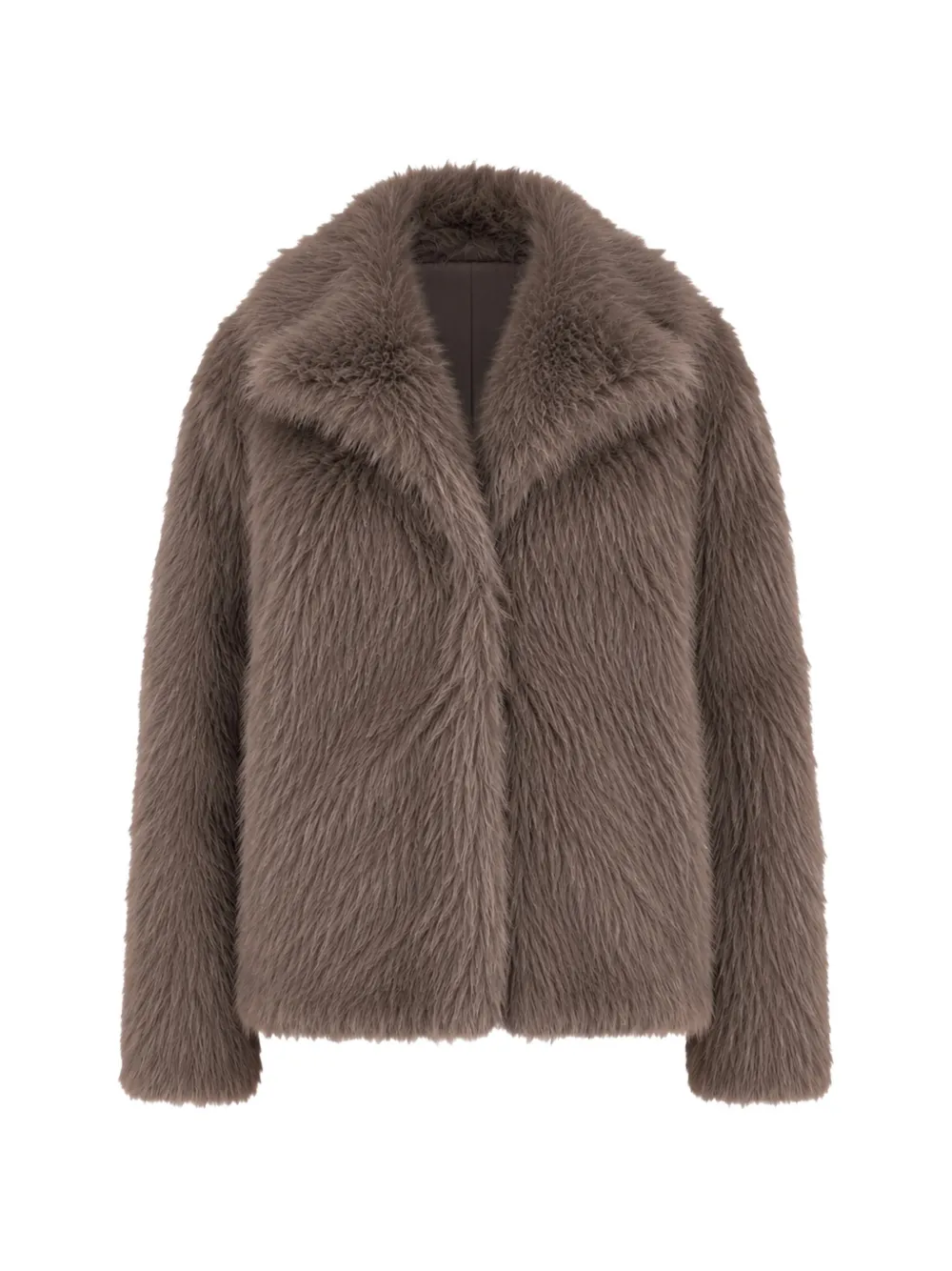 Loulou faux-fur notched-lapel jacket - Marrone