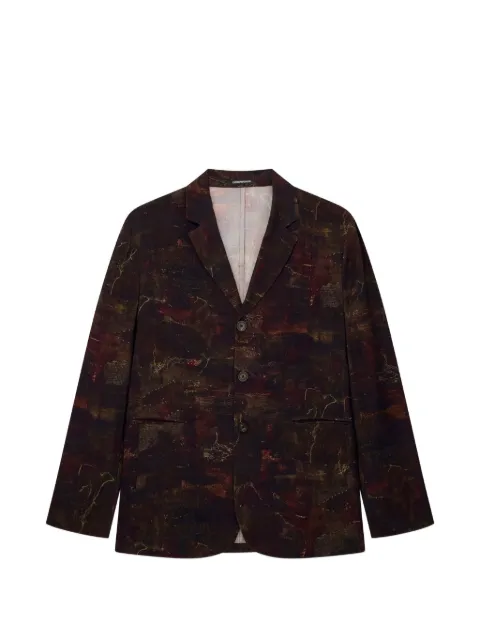 Emporio Armani abstract-print single-breasted jacket