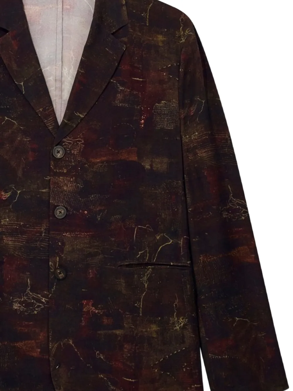 Emporio Armani Jack met enkele rij knopen Bruin