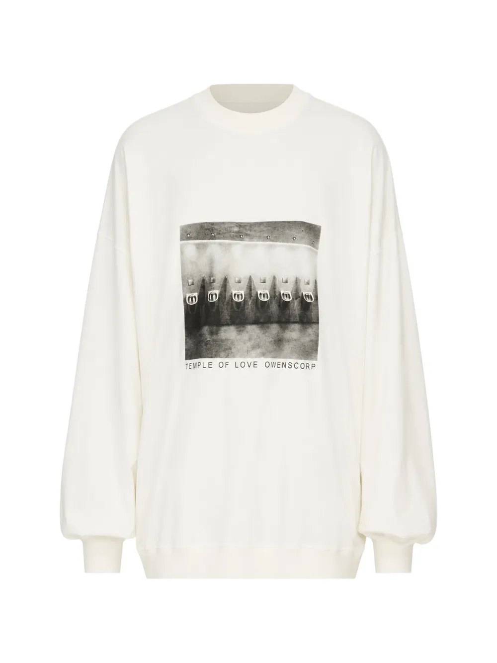 Rick Owens DRKSHDW Hun graphic-print crew-neck sweater - Bianco