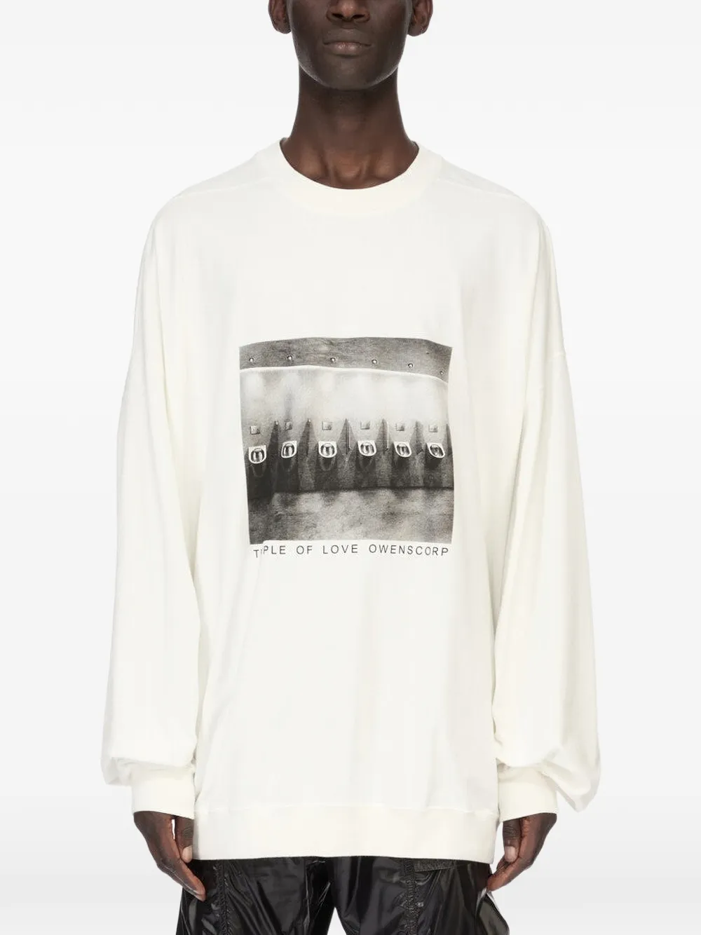 Rick Owens DRKSHDW Hun sweater met print en ronde hals Wit