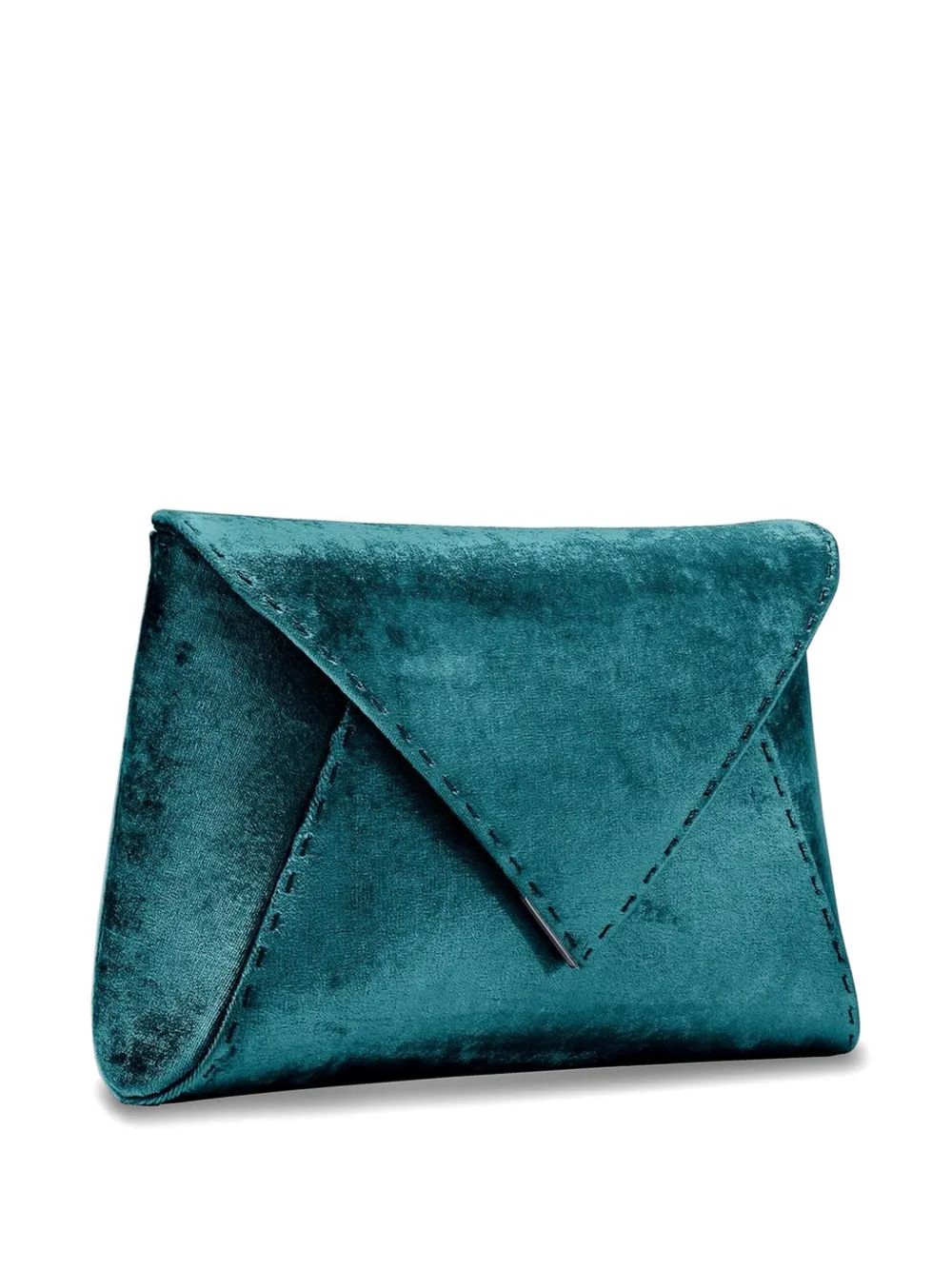 Tyler Ellis Lee Pouchet fluwelen clutch met geplette afwerking Groen