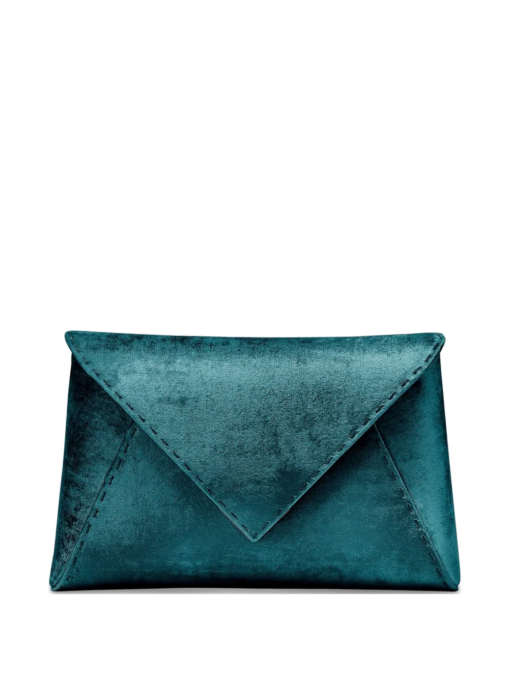 Tyler Ellis Lee Pouchet crushed-velvet clutch bag - Verde
